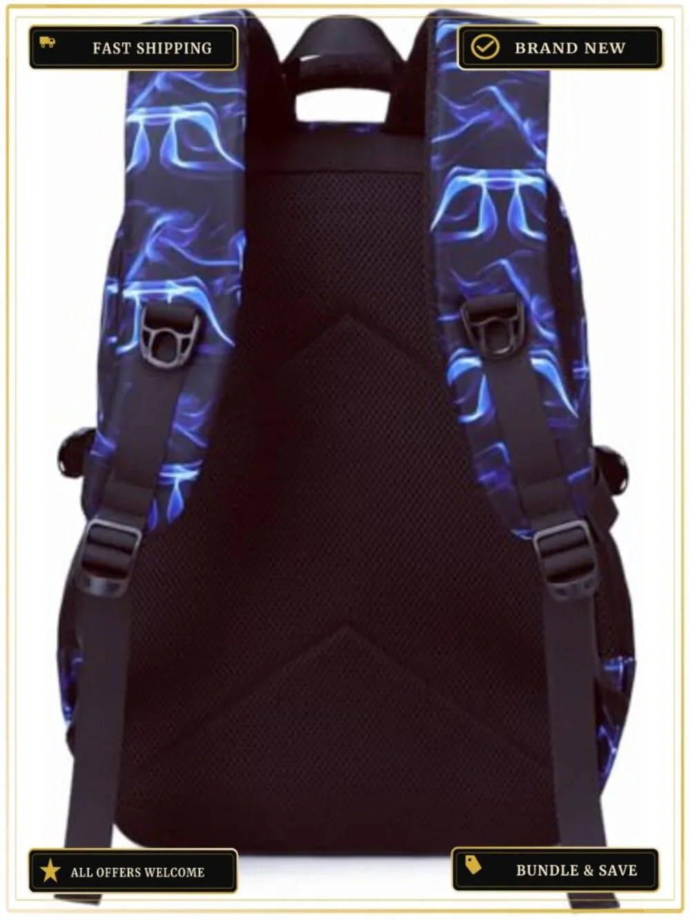 Boys Backpack Large 18 Inch Waterproof School Bookbag Laptop Compartment